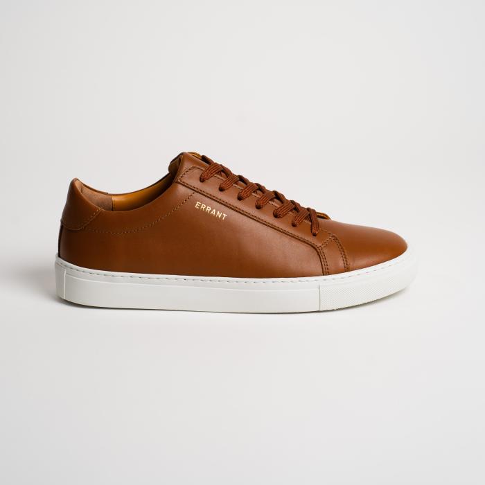 Klassiske Cognac Lædersneakers til Herre - Tidløs Stil