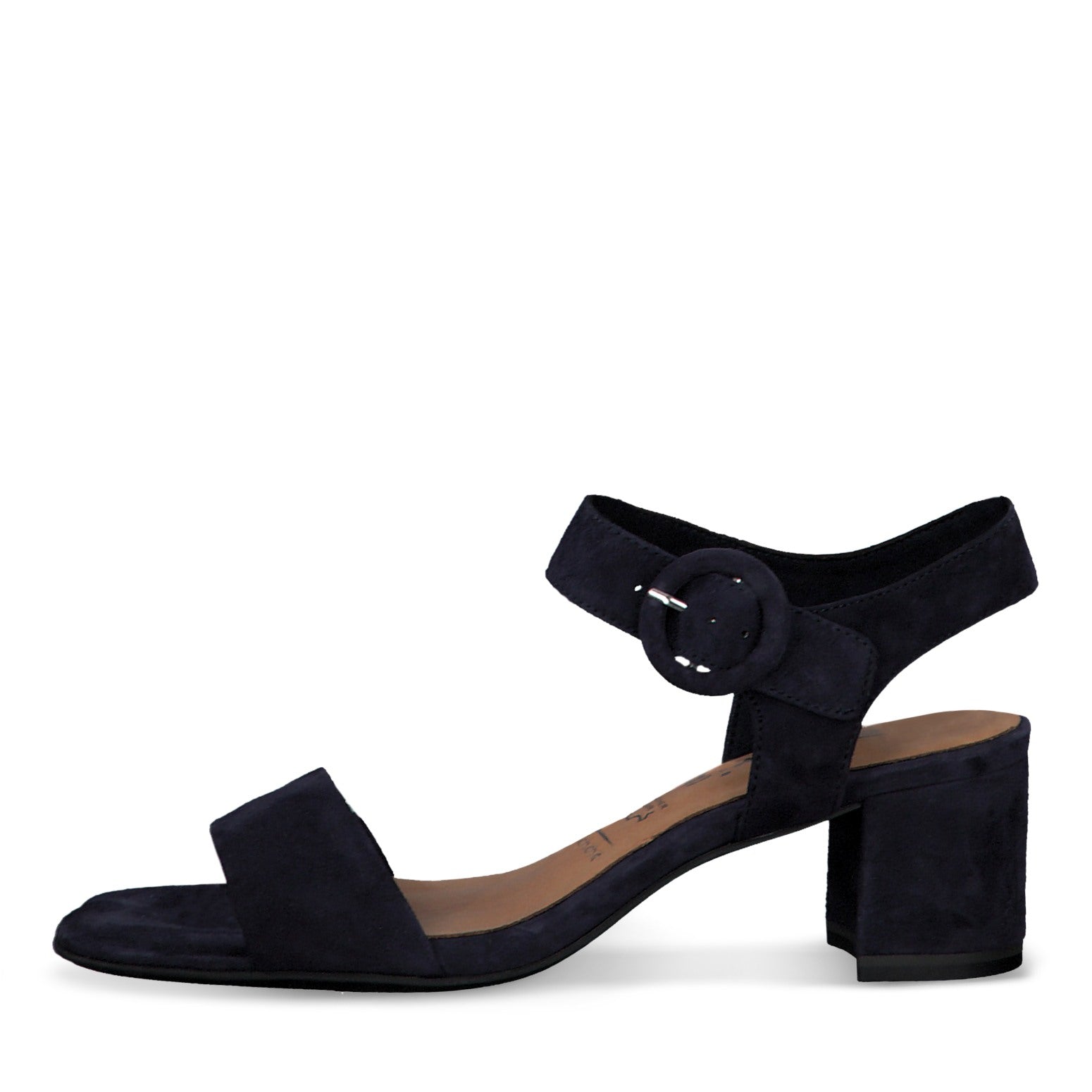 Elegant Navy Sandal med Lille Hæl – Perfekt til Sommerfest!