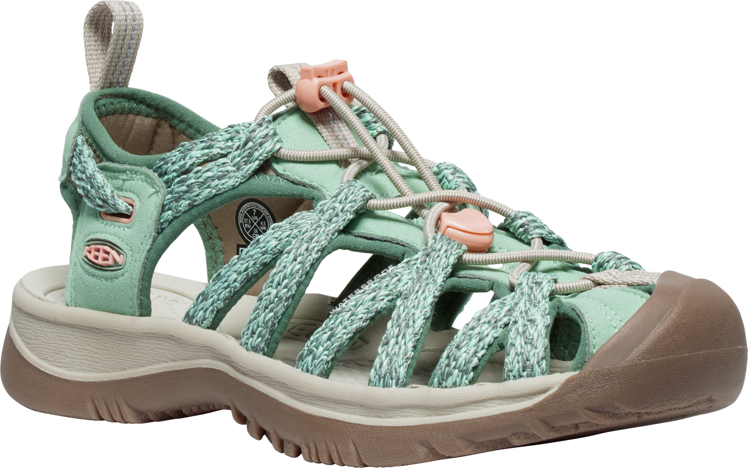 Keen Whisper Sandal til Damer - Grøn, Lukket Tå og Komfort