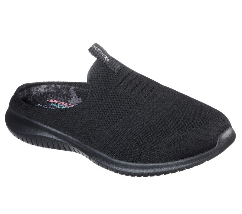 Skechers Ultra Flex Slippers med Air-Cooled Memory Foam - Sort