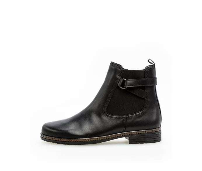 Elegant Chelsea Boot med Rem fra Gabor - Sort Støvle