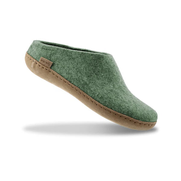 Glerups Hjemmesko i Uld med Skindsål – Komfortabel Slip On
