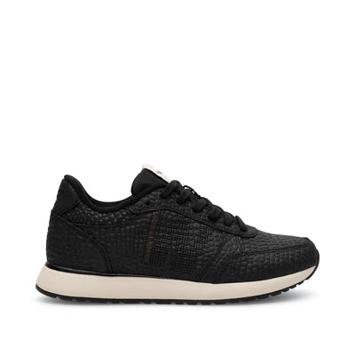 Woden Ronja Croco Sneakers i Sort – Elegant Hverdagsmodel