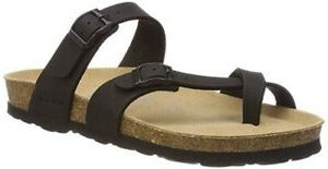 Komfortable Sandaler med Justerbare Remme fra Rohde - Sorte Slippers