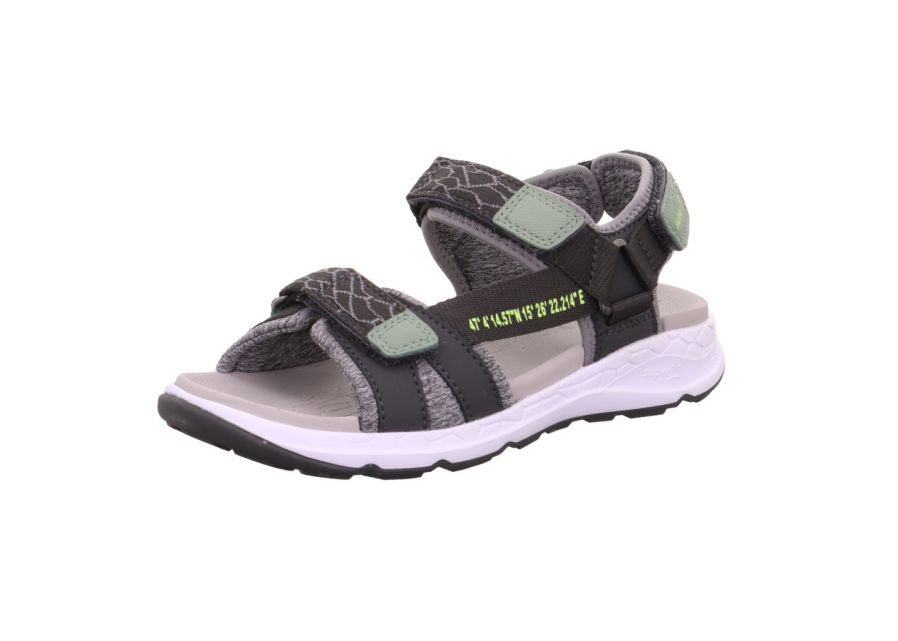 Superfit Børnesandal Criss Cross – Sort Grå Tilbud!