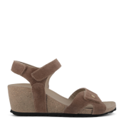 Elegant Kilehælsandal med Justerbare Stropper - Cognac
