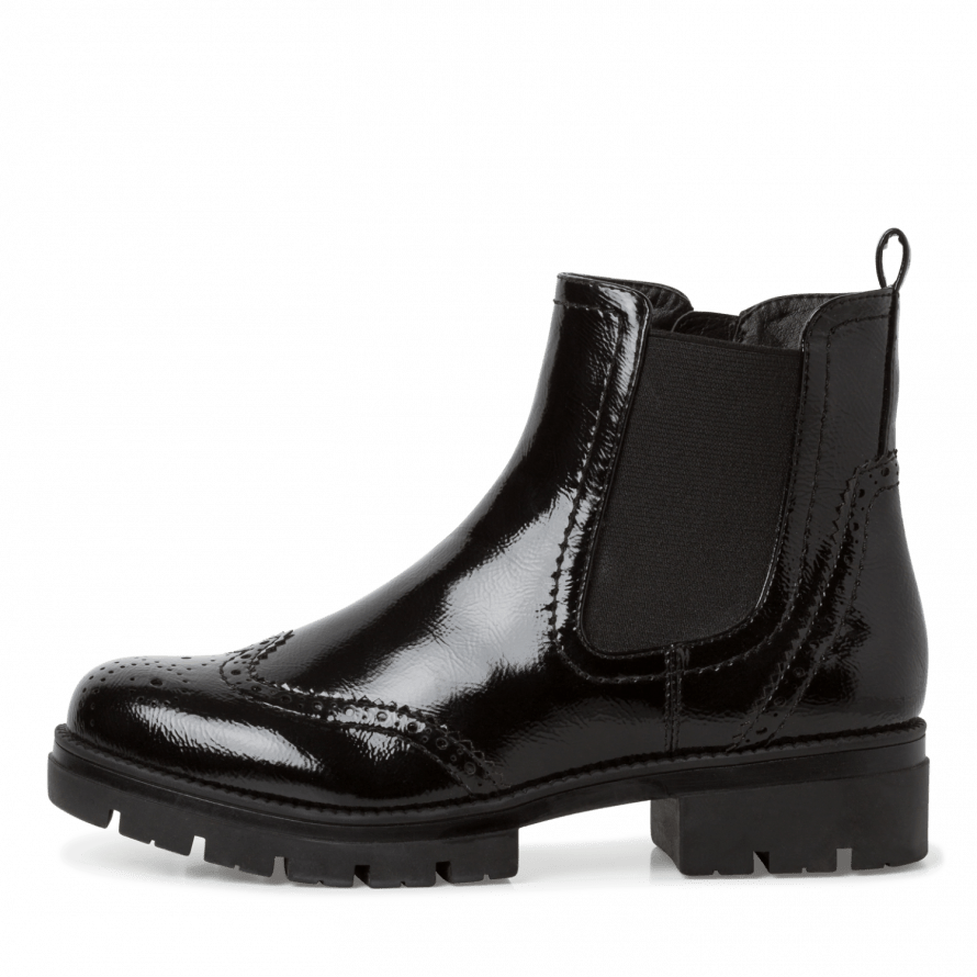 Tamaris Chunky Lakstøvle med Lynlås – Trendy Elegance
