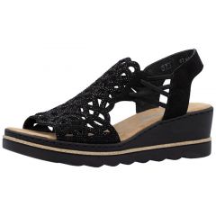 Rieker Glimmersandal med Kilehæl – Perfekt til Sommerfest!