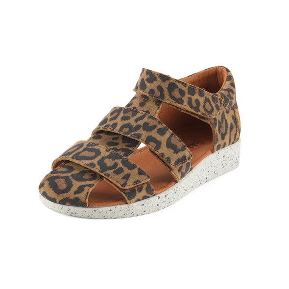 Natur Footwear Birk Børnesandal - Leopard Design på Udsalg!