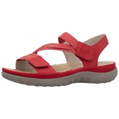 Rieker Damesandal med Elastikremme - Rød Model 64870-33