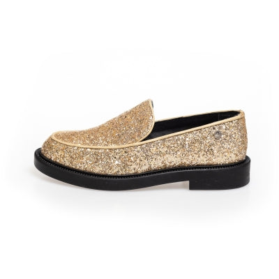 Copenhagen Shoes Guld Glimmer Loafer - Fantastisk Tilbud!