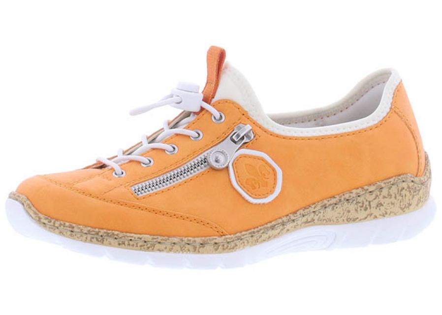 Rieker Sneakers 76 0994 i Orange – Dame Sko på Udsalg