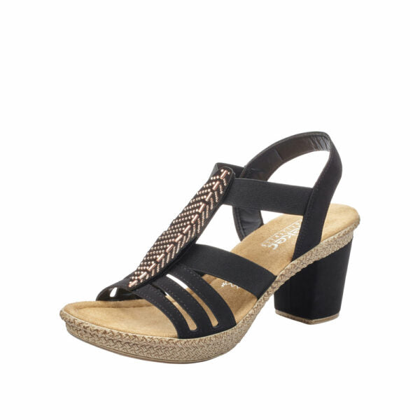 Rieker Sandal 66526-00 i Sort – Fantastisk Tilbud!