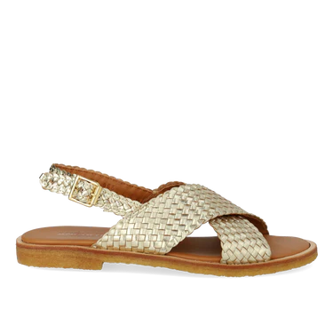 Håndflettet Angulus Sandal i Guld – Fantastisk Tilbud!