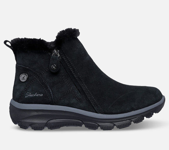 Skechers Easy Going High Zip 2 Støvle – Sort Vintertilbud