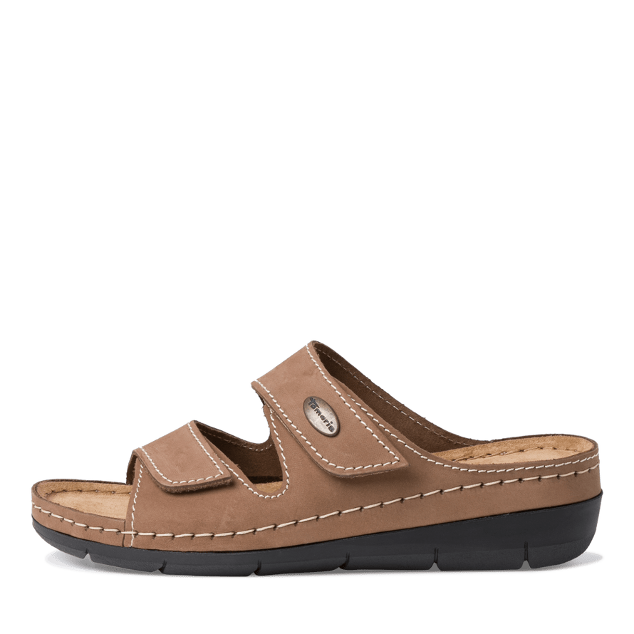 Tamaris Velcro Slippers i Sandfarve - Komfort og Stil