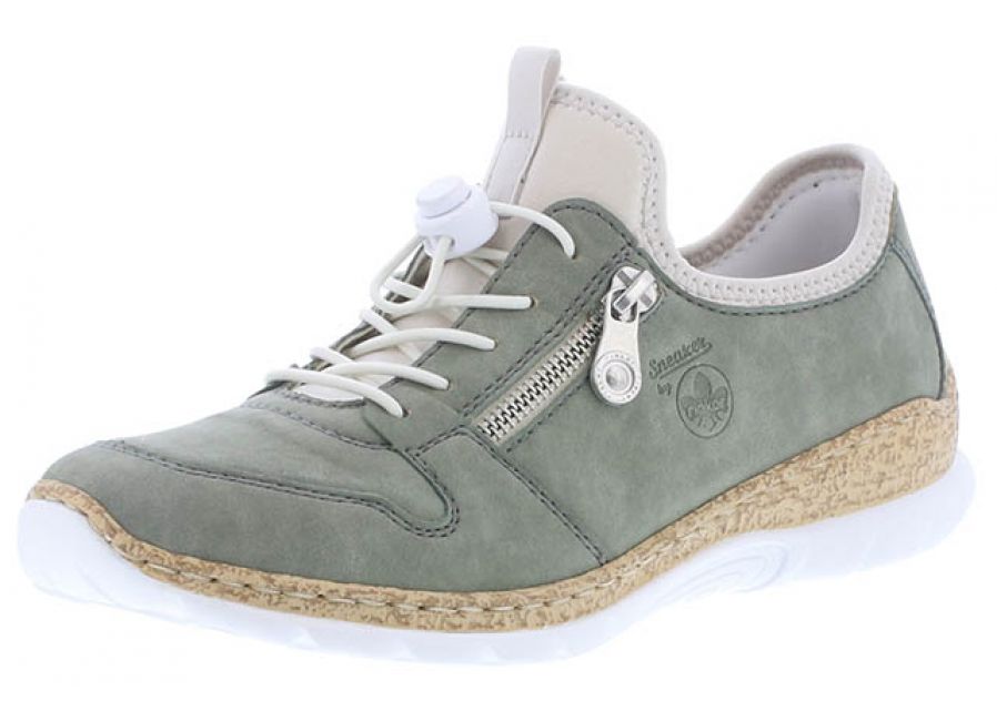 Rieker Sneakers med Elastiksnører - Grøn Model 76 1011