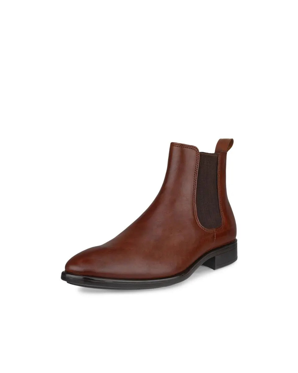 Ecco Citytray Chelsea Støvle i Cognac – Elegant Herrestøvle