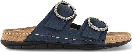 Rohde Slippers med Spænde i Blå – Fantastisk Tilbud!