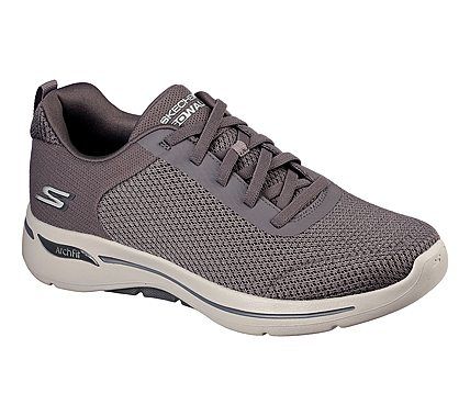Skechers Go Walk Arch Fit Sko - Komfort i Taupe Uden Snører