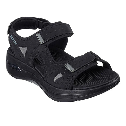 Herre Skechers Go Walk Arch Fit Sandal – Komfortabel Sort Sandal