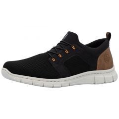 Rieker Sneaker uden snøre - Sort herresko på tilbud!