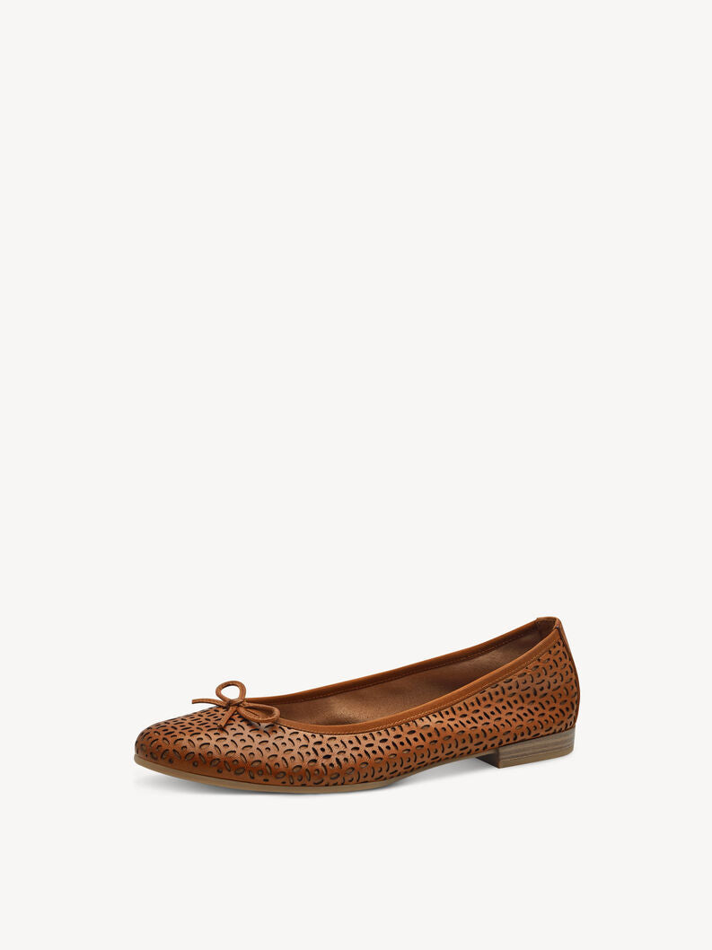 Tamaris Ballerina 23 0601 i Cognac - Fantastisk tilbud!