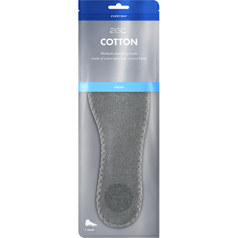 Indlægssåler til varme fødder - 2go Cotton fra Schou Bertelsen