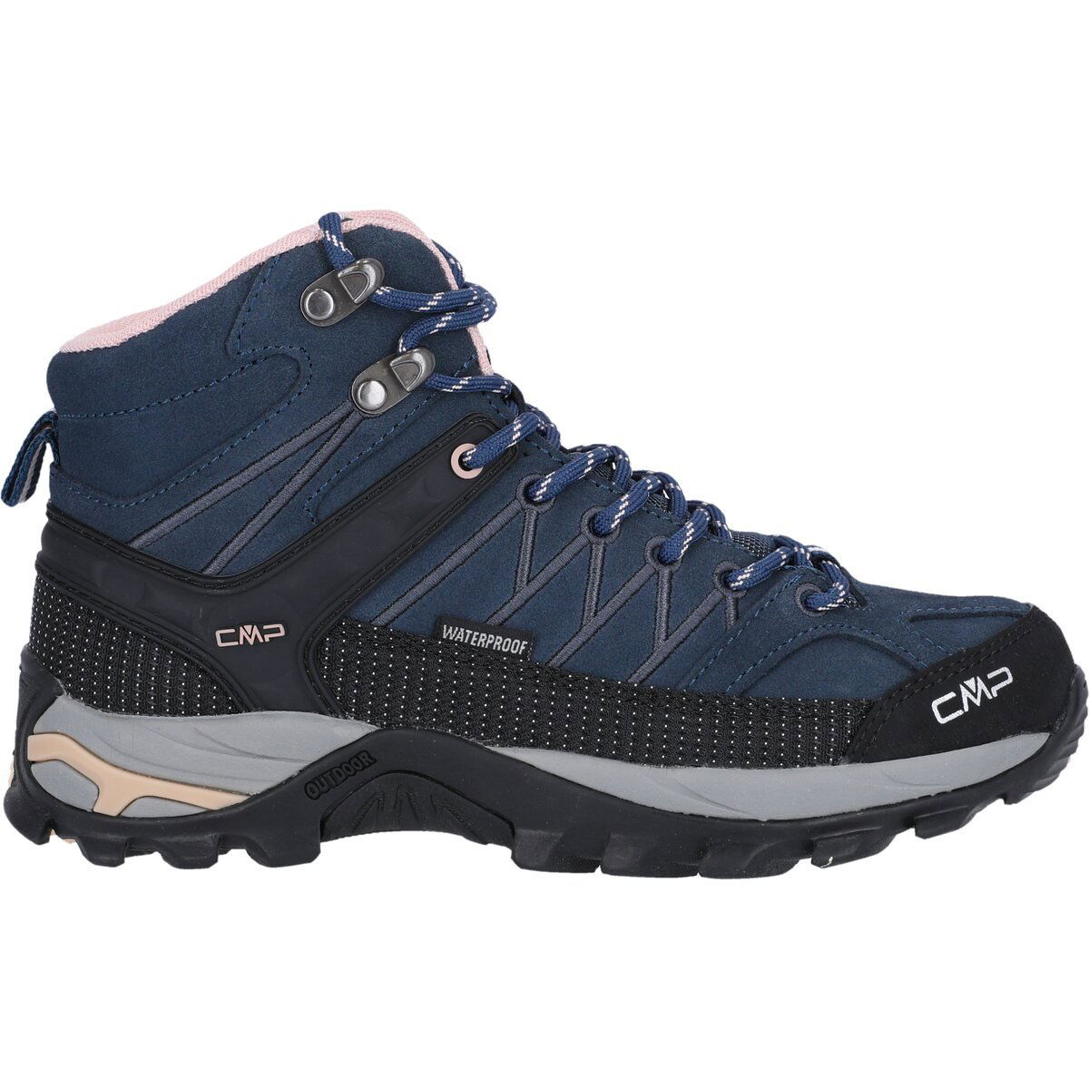 Rigel Mid Vandtæt Vandrestøvle til Dame - Mørkeblå Udsalg