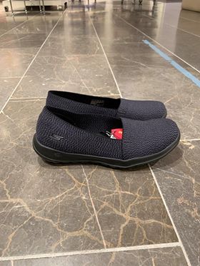 Skechers Go Walk Lite Ballerina - Grå/Sort Komfortsko på udsalg