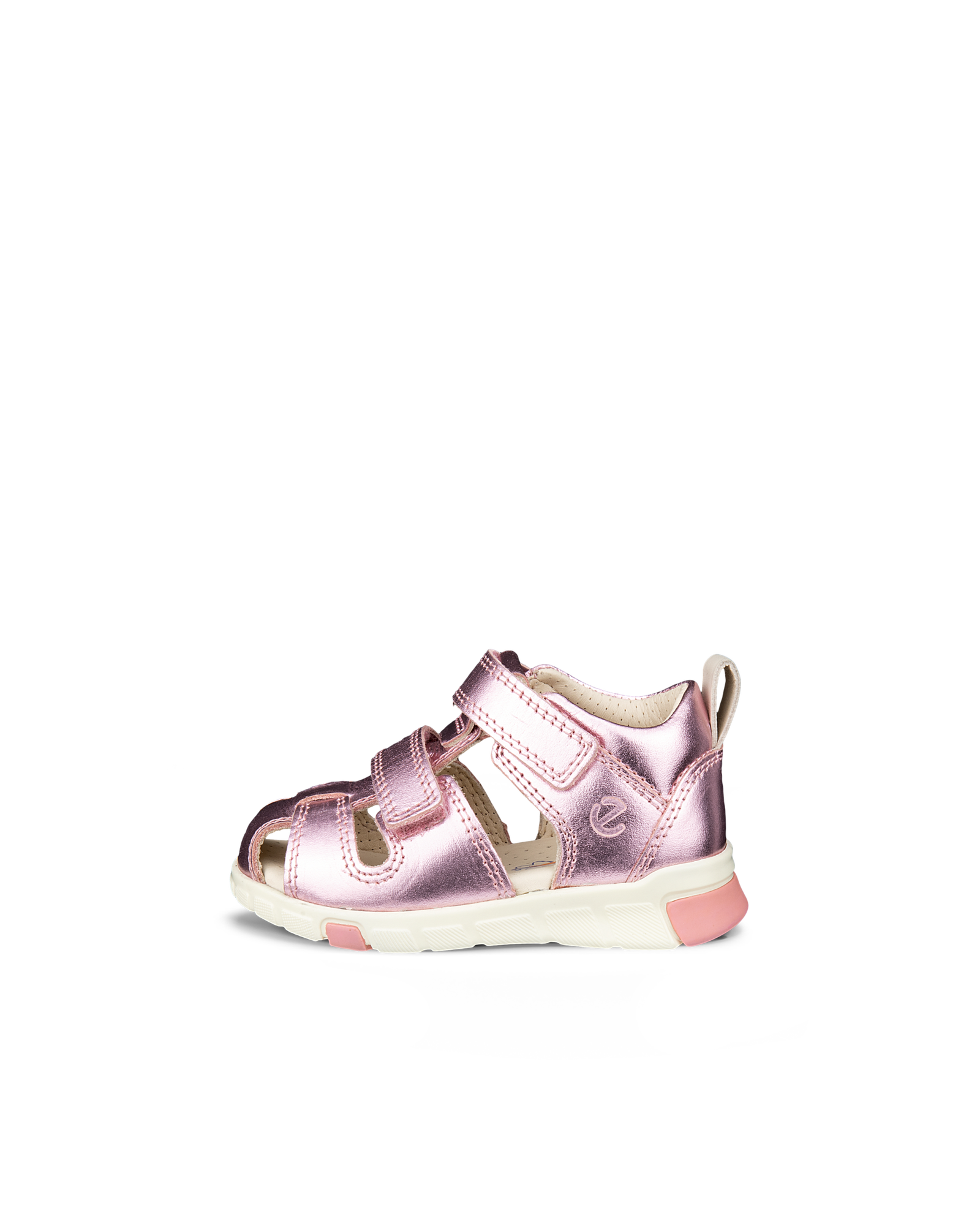 Ecco Mini Stride Fisherman Børnesandal i Rose Metal
