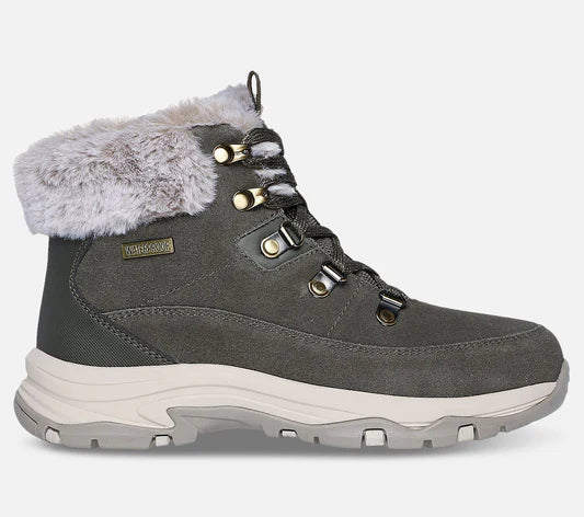 Skechers Trego Snow Worries Vinterstøvle - Oliven Tilbud