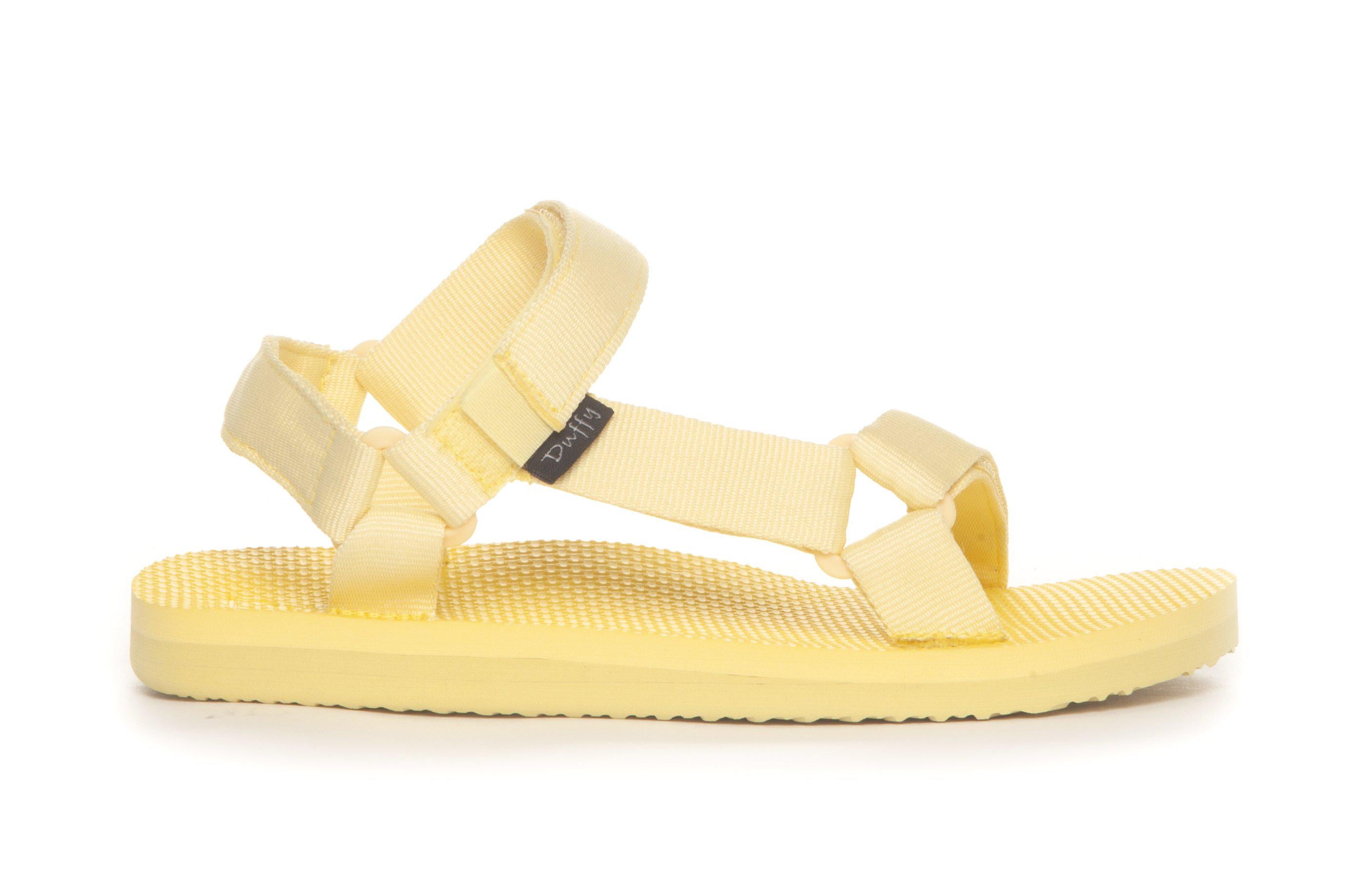 Duffy Velcro Sandal i Gul – Komfortabel og Justerbar Sandal