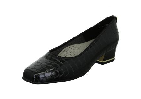 Elegant Sorte Lak Pumps fra Ara - Vidde H Model 12-41859