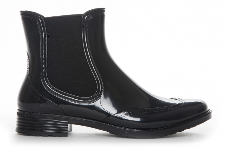 Korte Gummistøvler i Sort Lak fra Duffy – Fantastisk Tilbud!