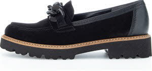 Gabor Loafers i Skind med Kæde – Elegant Sort Design