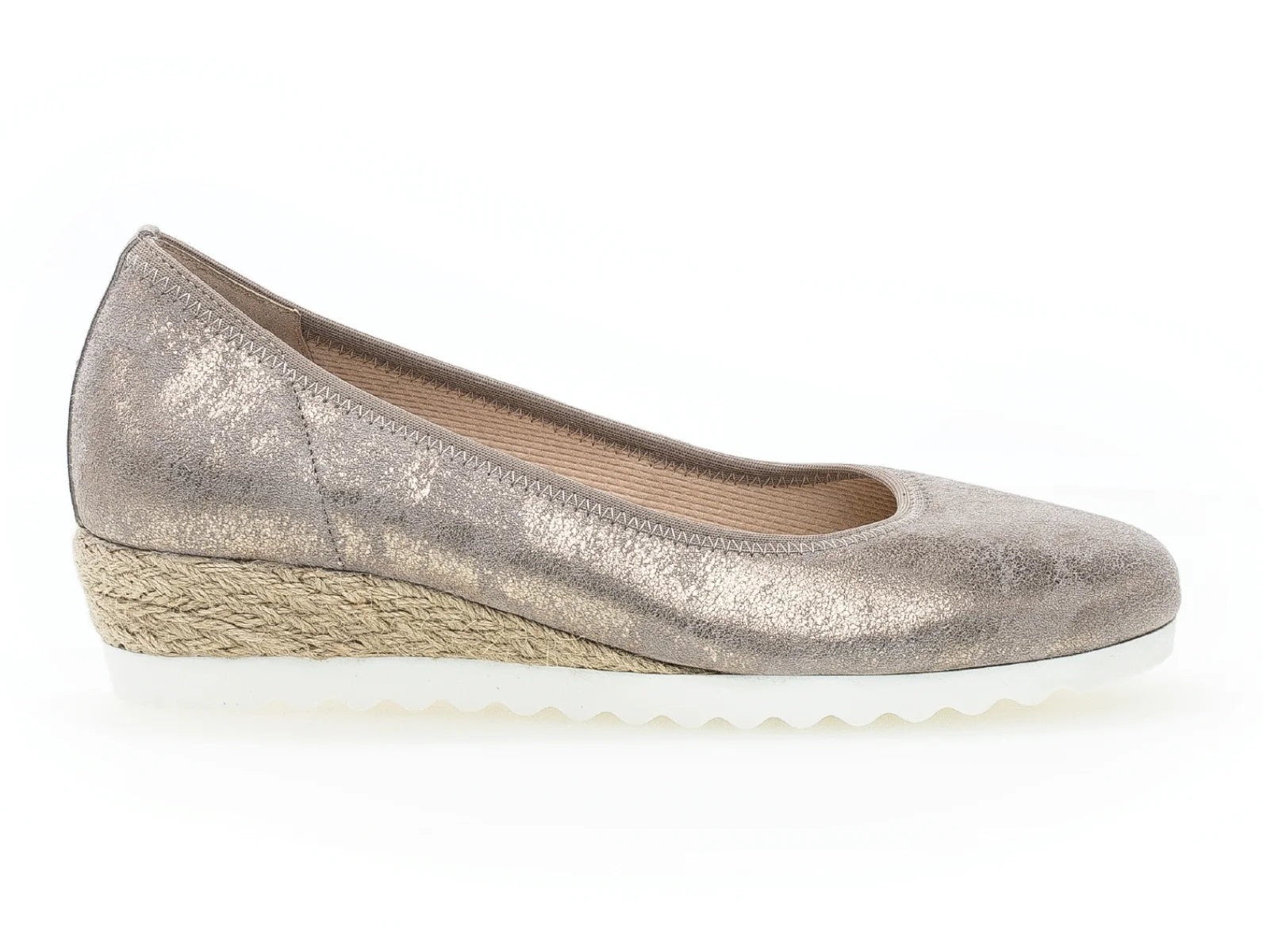 Kilehælsko i Metallic Beige fra Gabor - Stil og Komfort