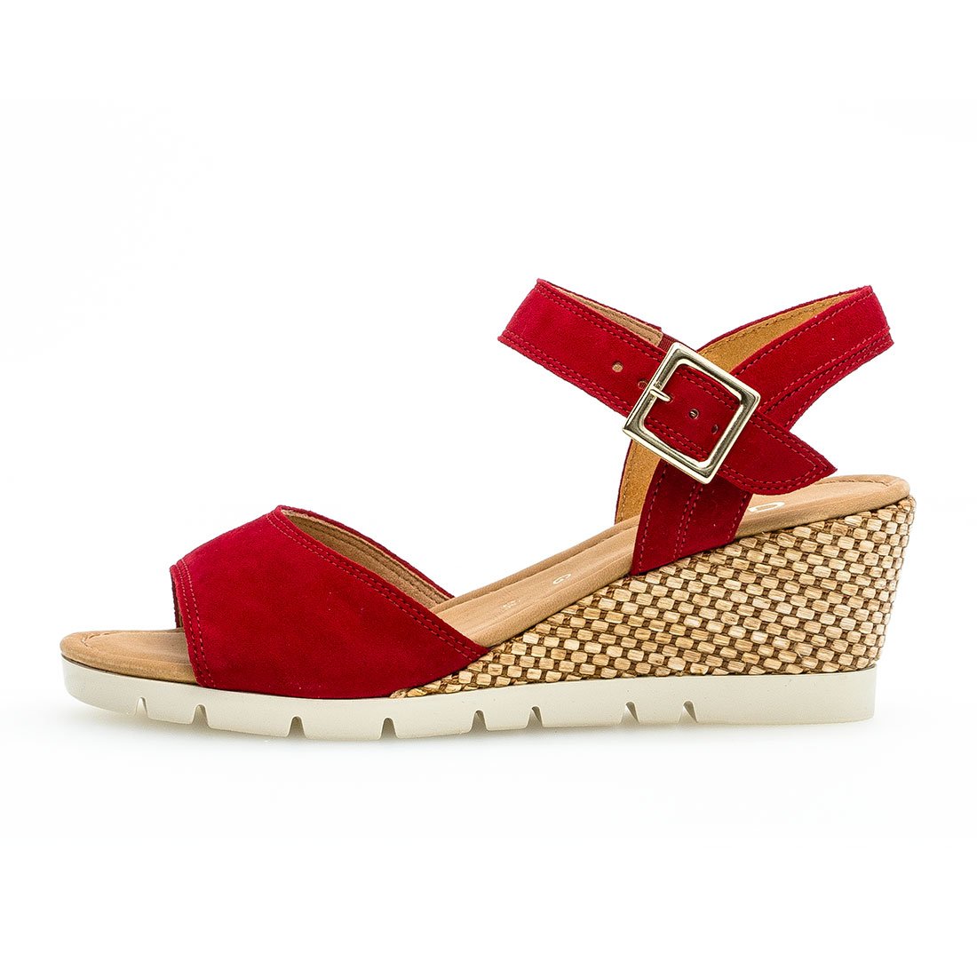 Elegant Rød Kilehælsandal fra Gabor – Komfort og Stil