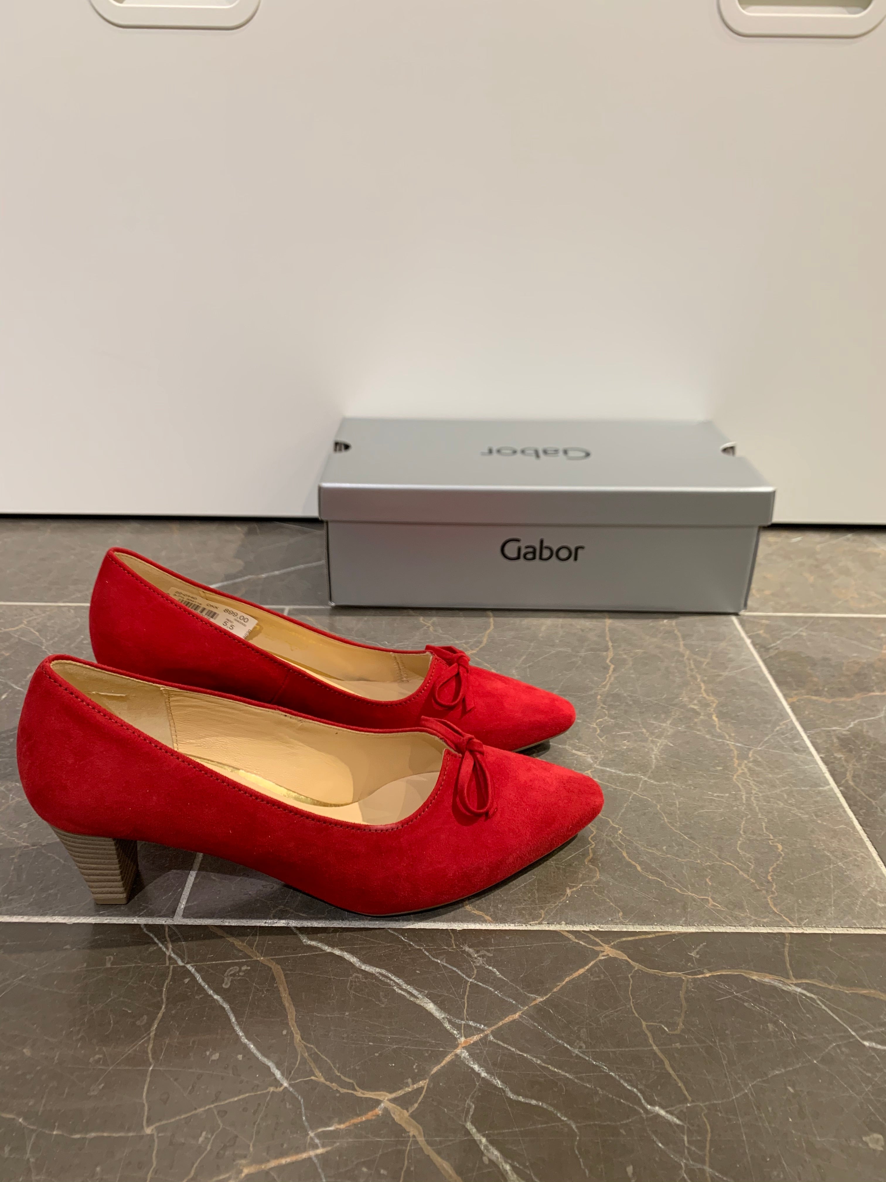 Gabor Pumps 22 0140 - Røde med Sløjfe til Elegant Stil