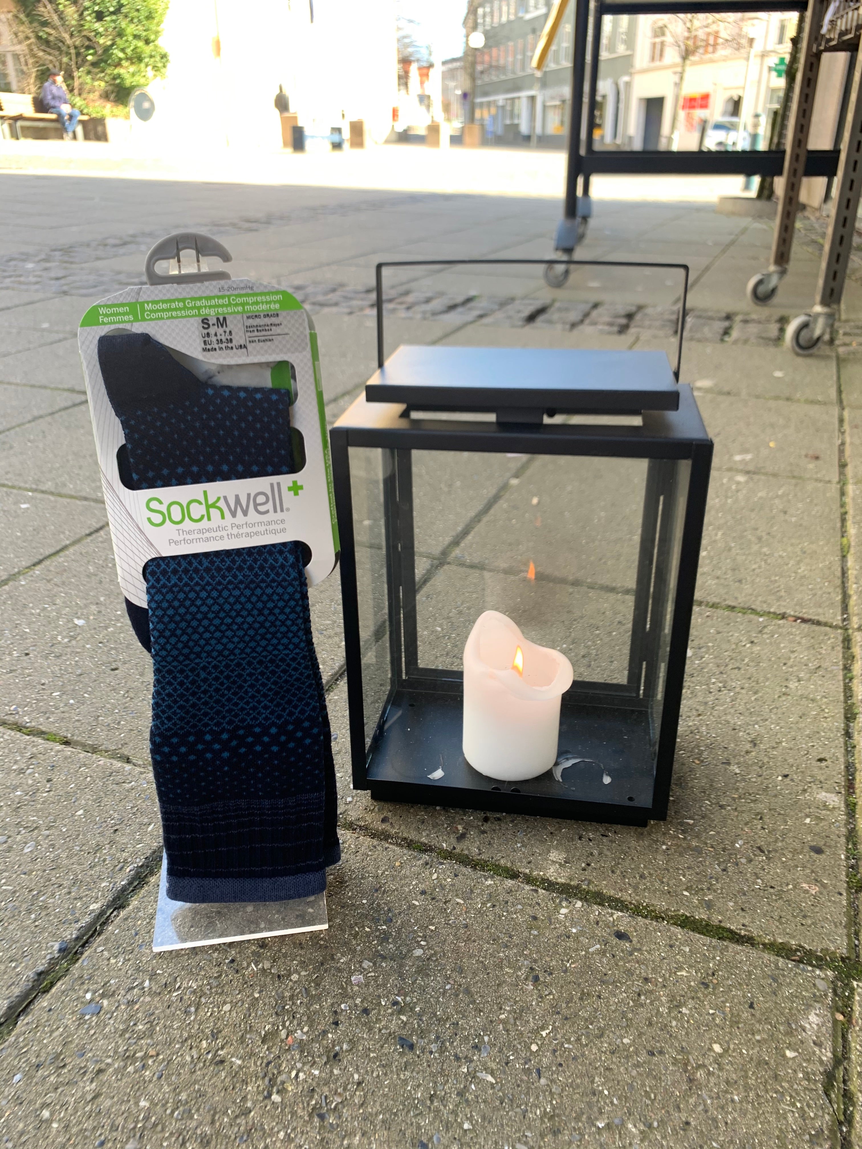 Blå kompressionsstrømper fra Sockwell – Optimal støtte!