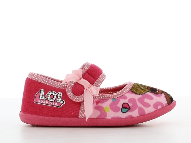 L.O.L. Ballerina Hjemmesko med Velcro - Pink Multi