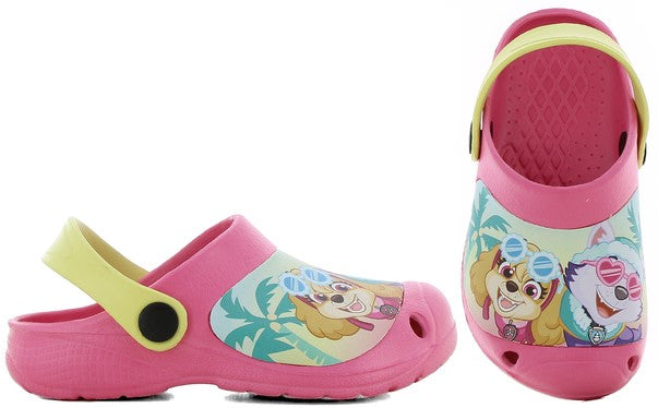 Paw Patrol Skye Klipklapper - Børnesandal i Pink og Gul