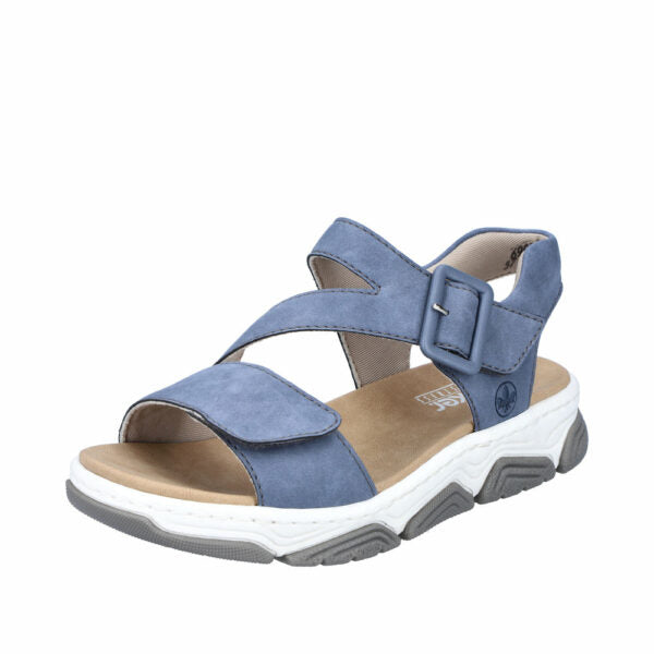 Rieker Velcro Sandal til Damer – Komfortabel Blå Sandal