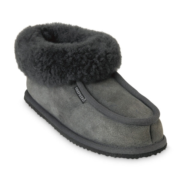 Lena Hjemmesko i Asfalt – Komfortabel Lammeskind til Hjemmet