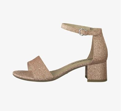 Tamaris Guld Sandaler med Hæl – Glamour til Sommeren!