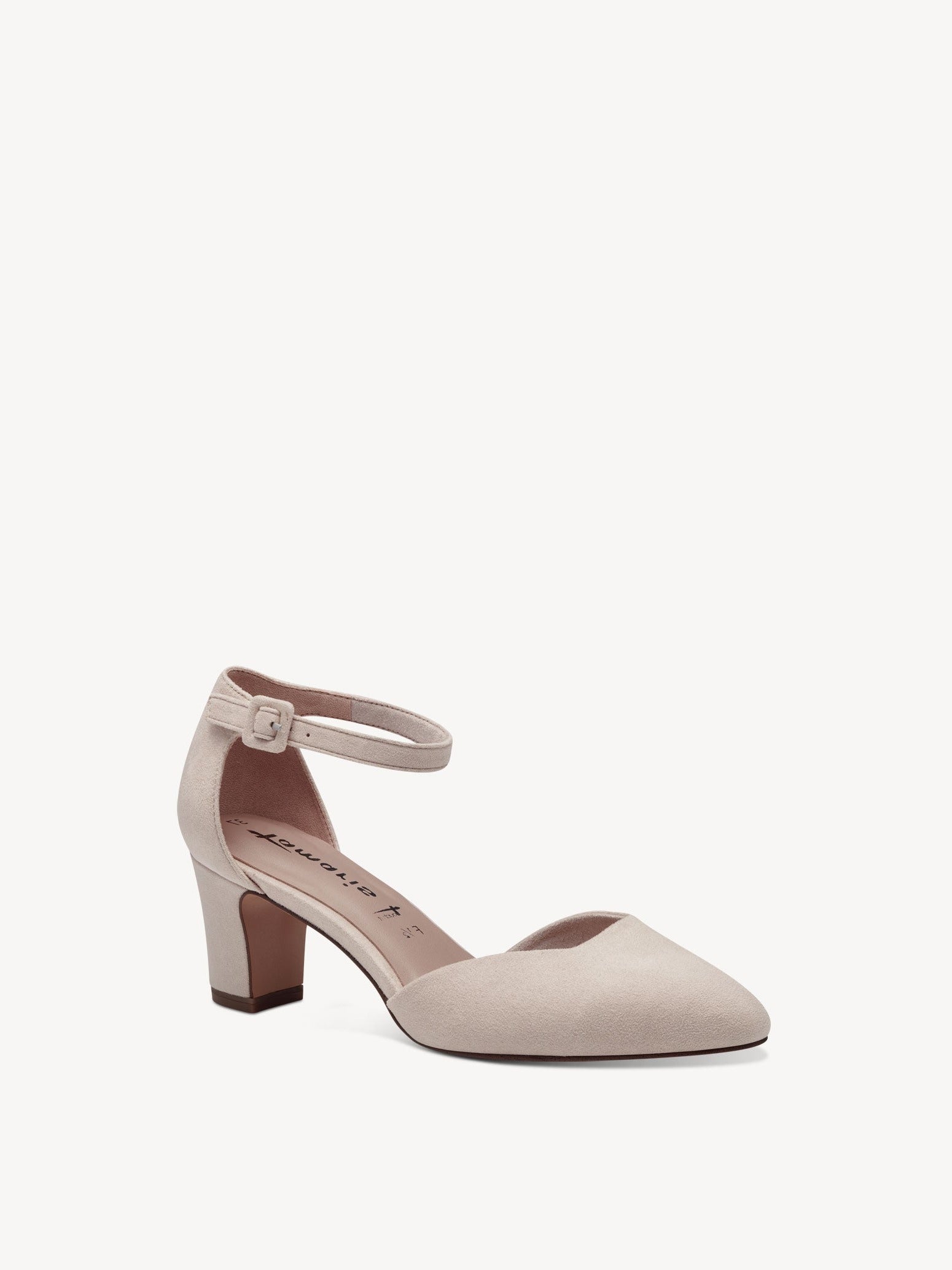 Tamaris Beige Åben Pumpe med Ankelrem – Fantastisk Tilbud!
