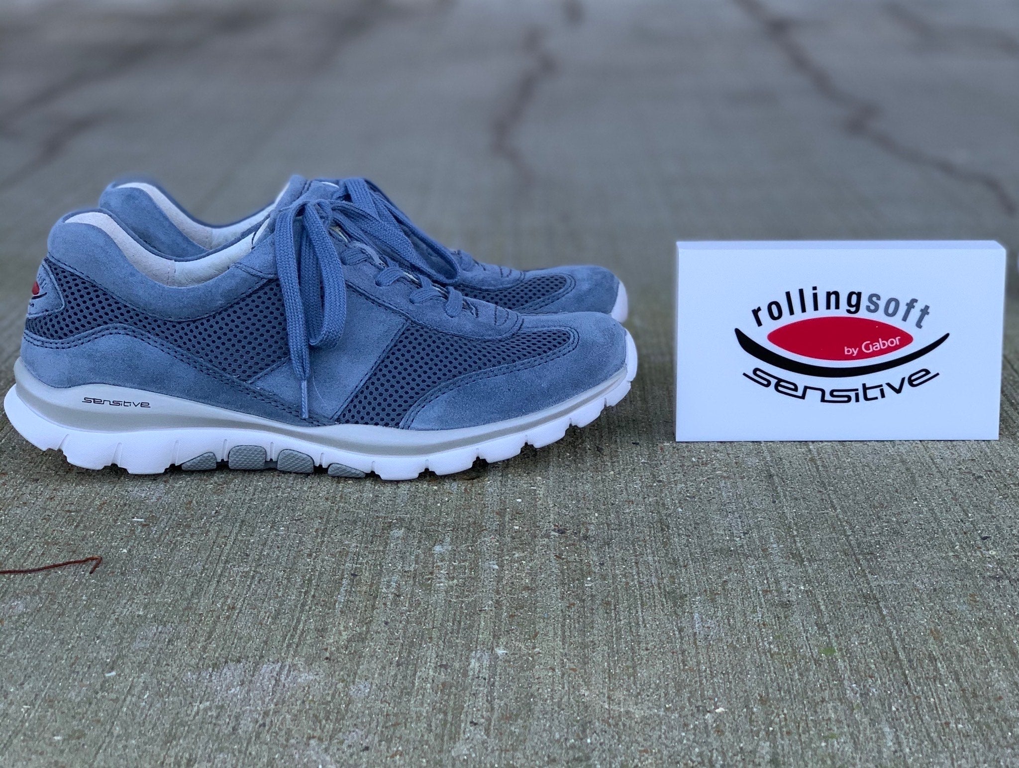 Gabor Rollingsoft Sneakers med fleksibel sål – Blå komfort