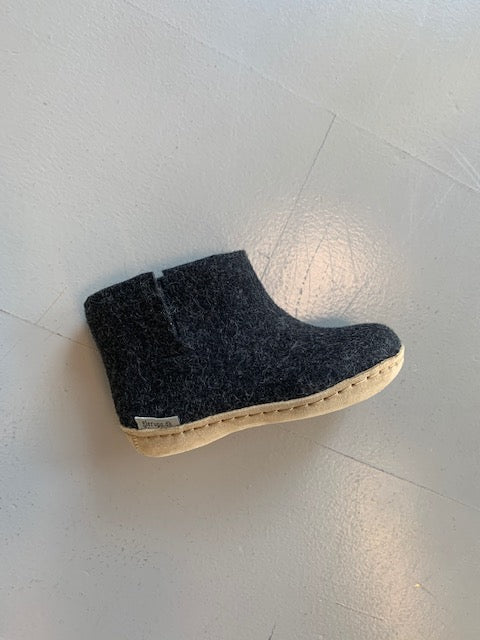 Glerups Børne Hjemmesko Koksgrå - Fantastisk Udsalg!