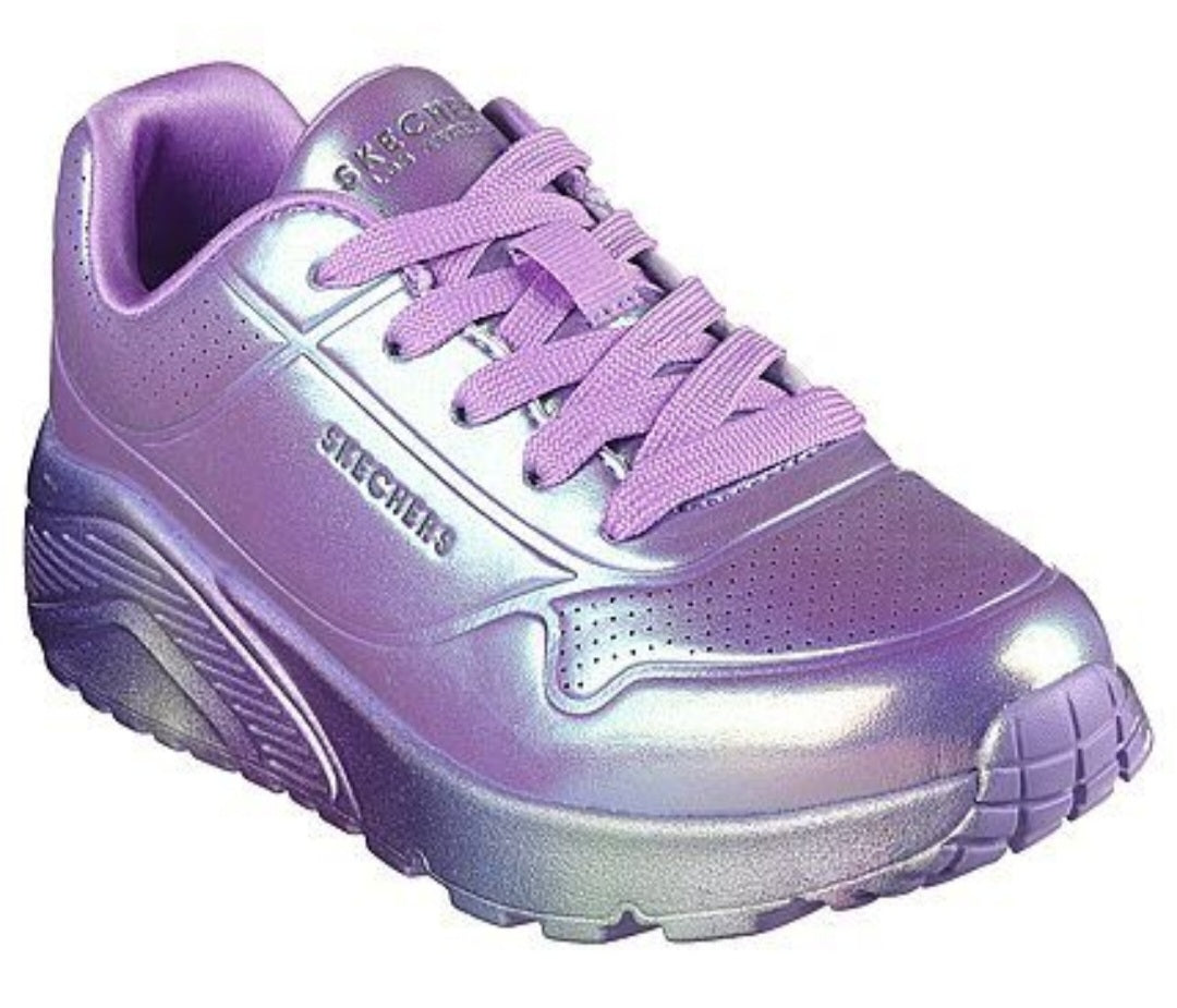 Skechers Børnesko Uno Lite i Metallic Lilla – Fantastisk Tilbud!