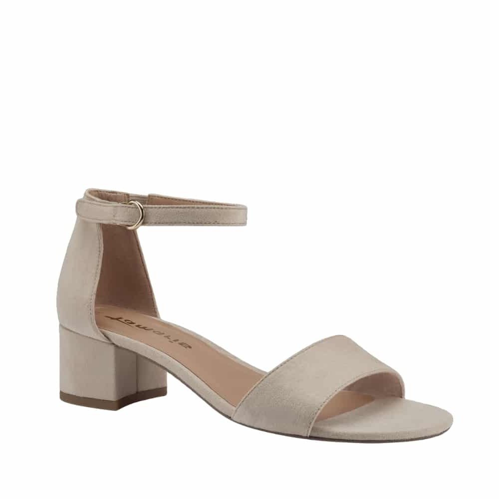 Tamaris Sandal med Blokhæl - Elegant Beige til Hverdag og Fest